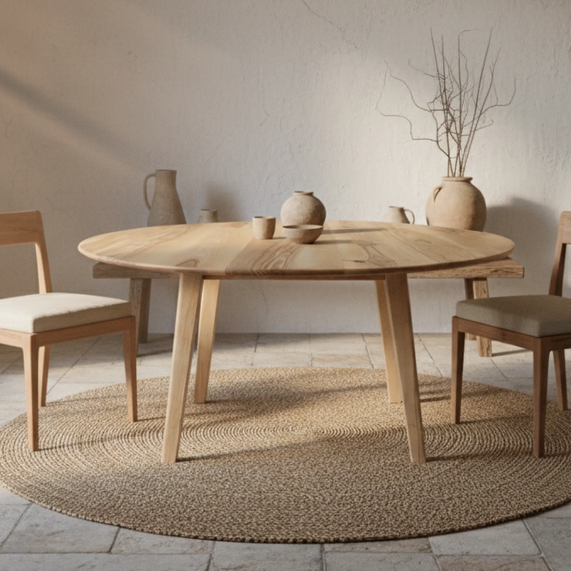 Mesa en olivo e incrustaciones en resina